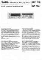 Saba RS960 - Service Manual